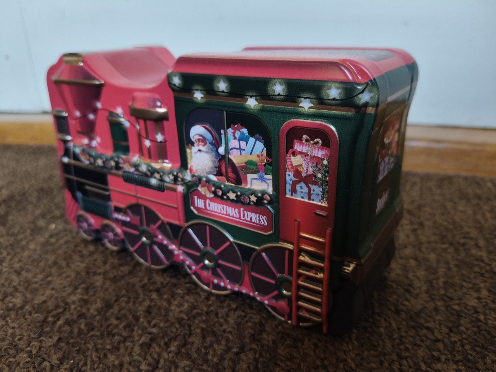 Kerst Express Trein Koekblik - Becky's, Verzamelen, Blikken, Ophalen of Verzenden, Gebruikt, Koek(jes), Overige merken