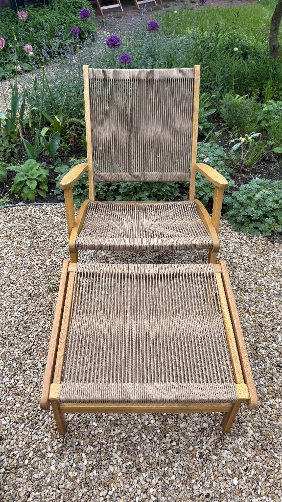 Loods 5 Luca Lounge Ligstoelen met Voetsteun – Outdoor Set, Ophalen, Zo goed als nieuw, Hout