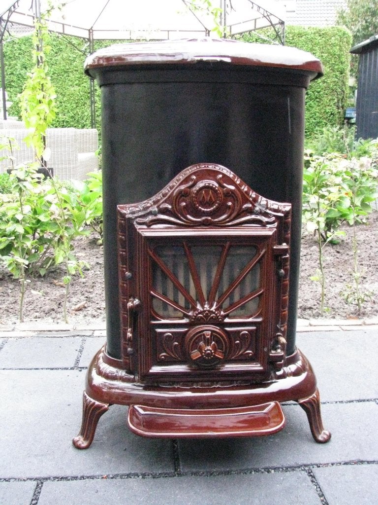 Mooie Franco Belge Houtkachel of kolen verwarmd 9,3KW 349m3!, Ophalen, Gebruikt, Vrijstaande haard, Houthaard