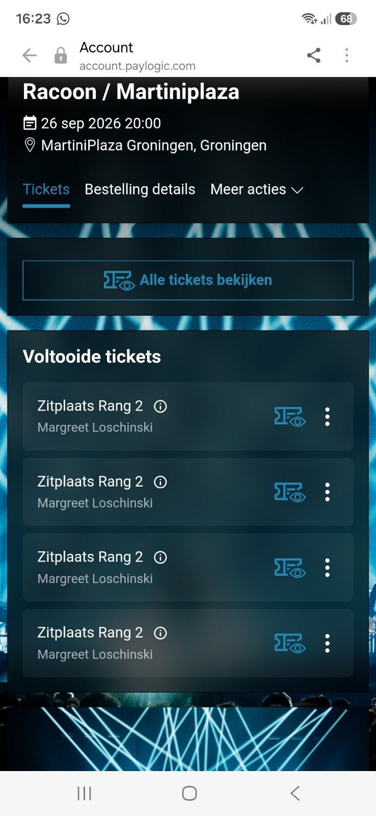 racoon 4 zitplaatsen 26 september, Twee personen, September