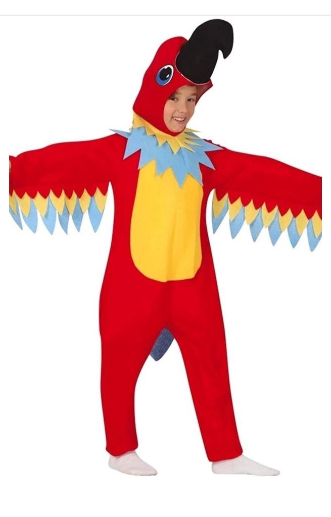 Fiestas Guirca parrot 7-9 jaar carnaval papegaaien pak, Kinderen en Baby's, Carnavalskleding en Verkleedspullen, Ophalen of Verzenden