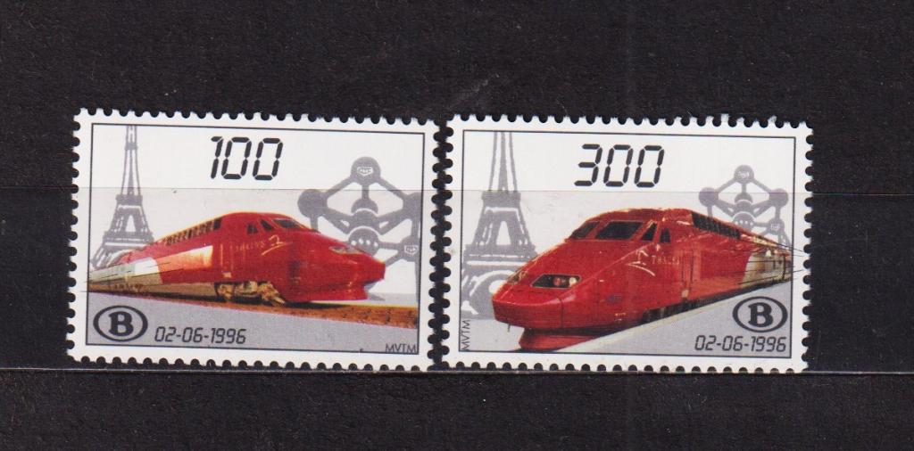 België Spoorwegvignetten 1996 TRV1-2 **, Ophalen, Postfris, Treinen, Postfris