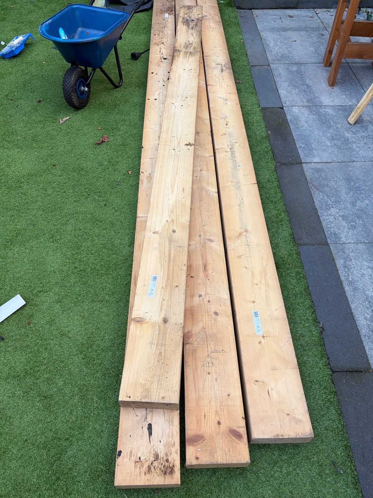 Houten balken - Vuren, ca. 330 cm lang, Ophalen, Gebruikt, 300 cm of meer, Balk