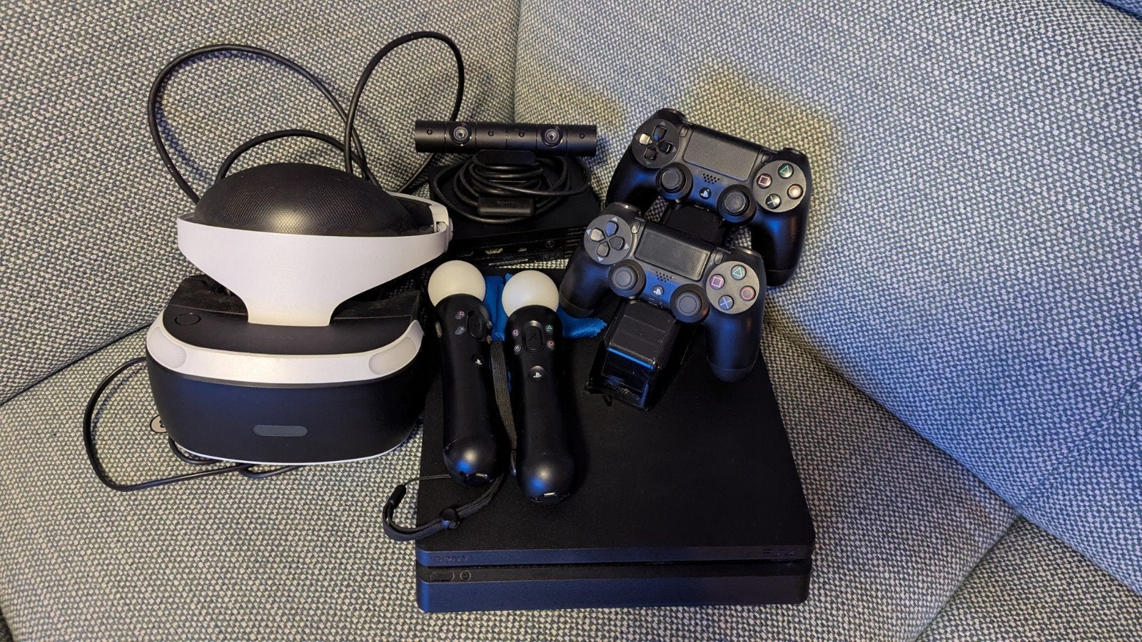 PS4 Slim 500GB met PS VR, 2 controllers en 25 games, Ophalen, Overige genres, Virtual Reality, Zo goed als nieuw