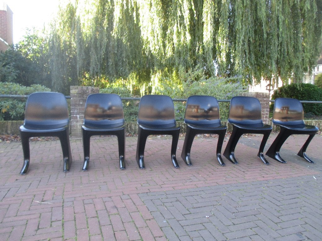 Kangaroo Chair Ernst Moeckl jaren 70 design Horn Germany, Huis en Inrichting, Stoelen, Ophalen, Kunststof, Gebruikt, Zwart
