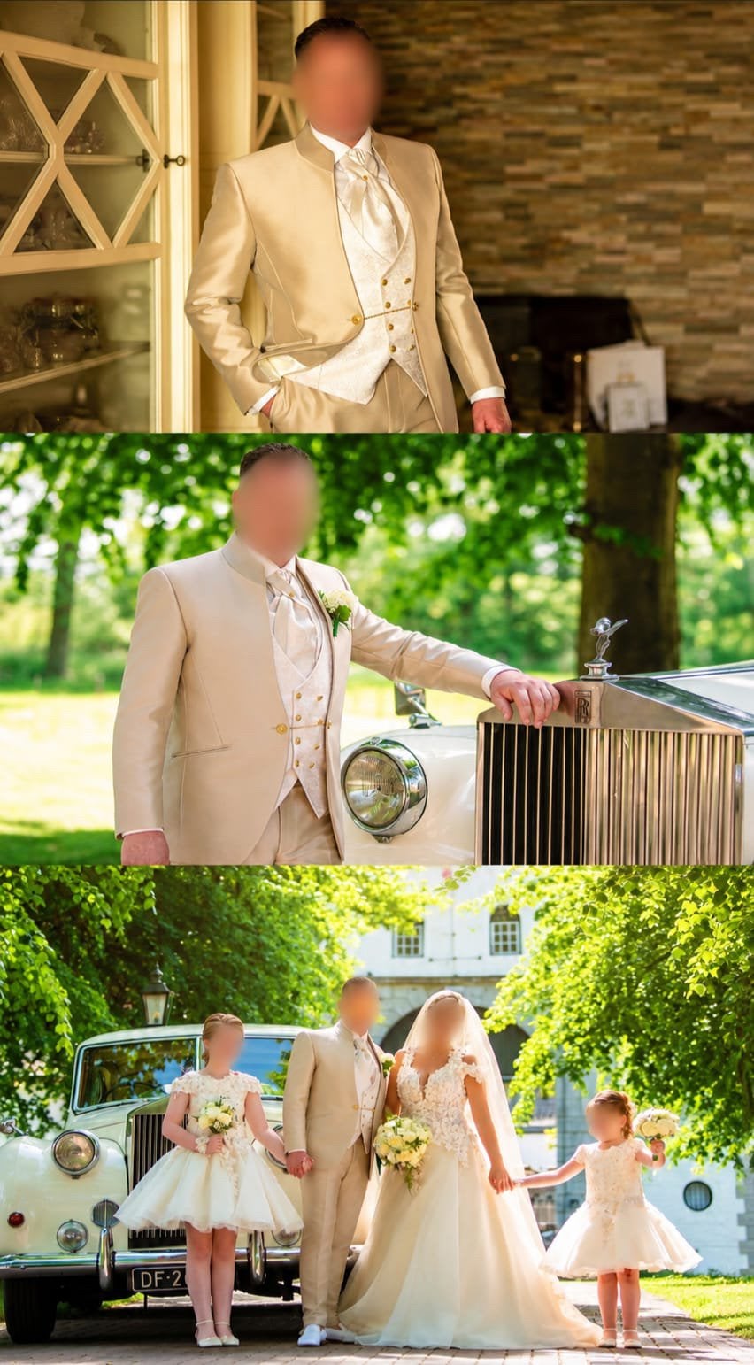 Zeer exclusief trouwpak Guglielmo G, Ophalen