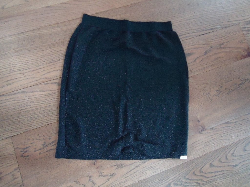 Zwart glimmend Penn & Ink rokje M, Maat 38/40 (M), Penn & Ink, Zwart, Ophalen of Verzenden