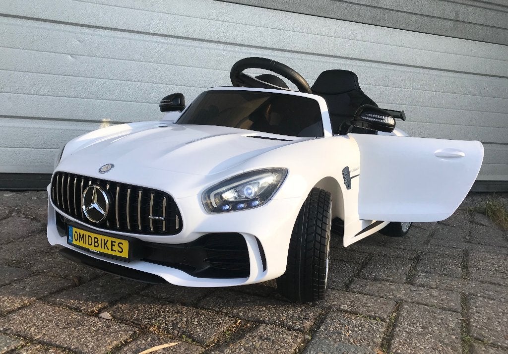 Mercedes GT-R AMG zwart 12V RC / Leder / Rubberband en MP3, Ophalen of Verzenden, Nieuw