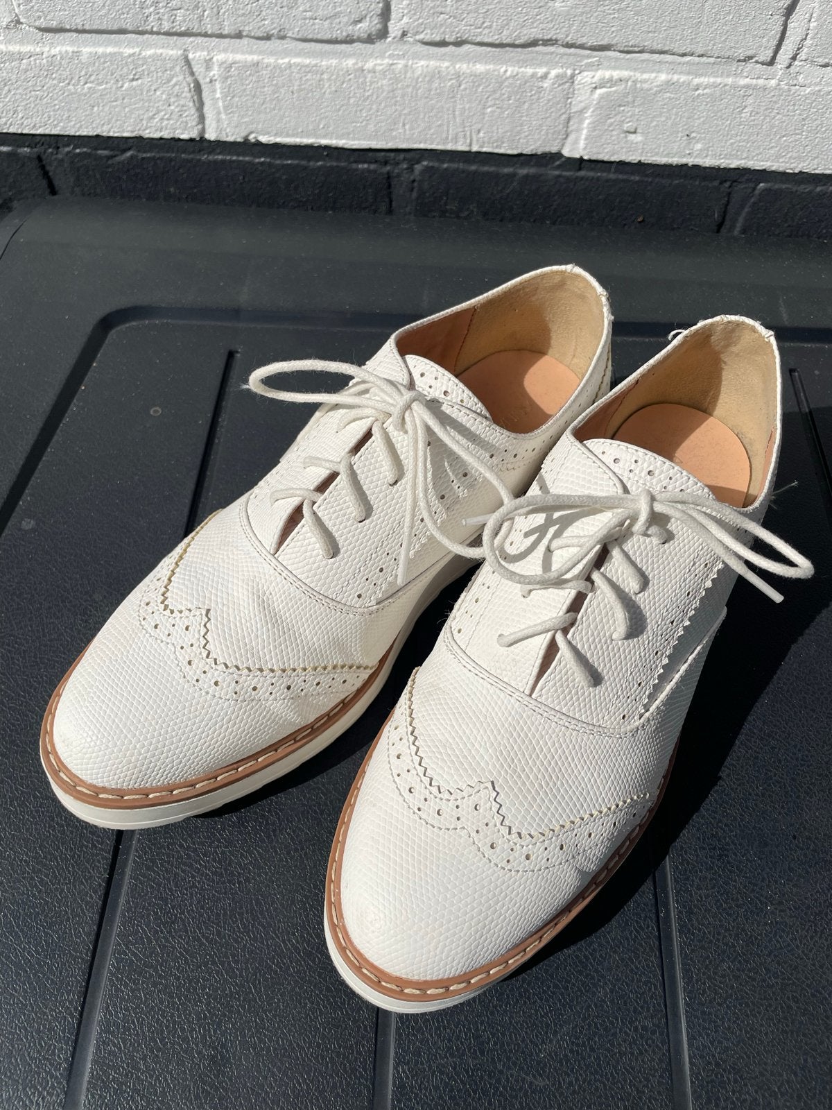 Anna Field Witte Brogues Maat 40, Ophalen of Verzenden, Zo goed als nieuw, Wit, Schoenen met lage hakken