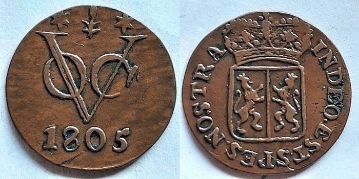 VOC Duit Gelderland 1805, Postzegels en Munten, Verzenden, Vóór koninkrijk, Overige waardes