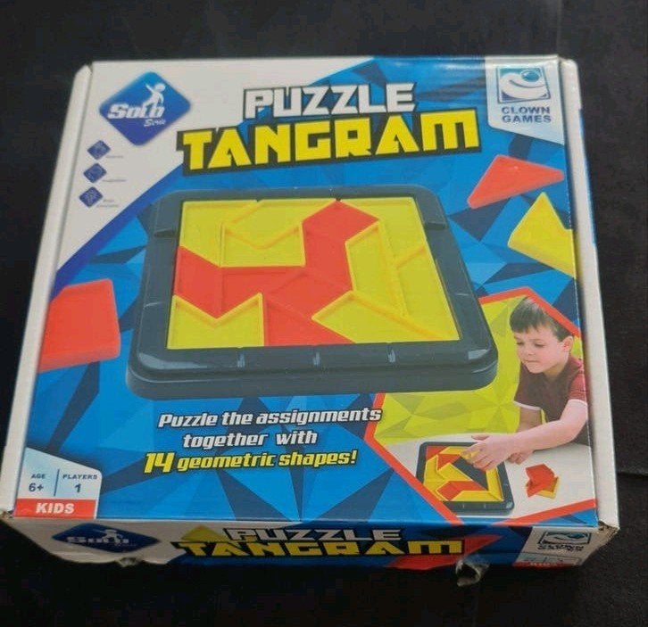 Solo Tangram Puzzel - Geometrische Vormen Spel, Ophalen of Verzenden, 10 tot 50 stukjes, Zo goed als nieuw, 6 jaar of ouder