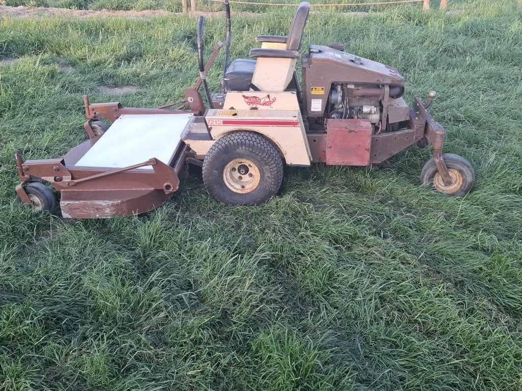 Oerdegelijke grasshopper zitmaaier 721D, maaidek 1,55 meter, Tuin en Terras, Gebruikt, Elektrische starter, 120 cm of meer, Ophalen