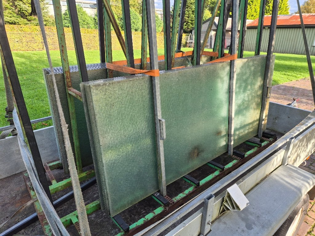 Glas 4mm gehamerd mat - tuinkas, tuinderskas, kasglas, kas, Gebruikt, Minder dan 80 cm, Glasplaat, 160 cm of meer