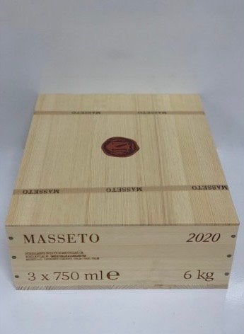 Kist Masseto 2020, Verzamelen, Wijnen, Frankrijk, Nieuw, Ophalen of Verzenden, Rode wijn