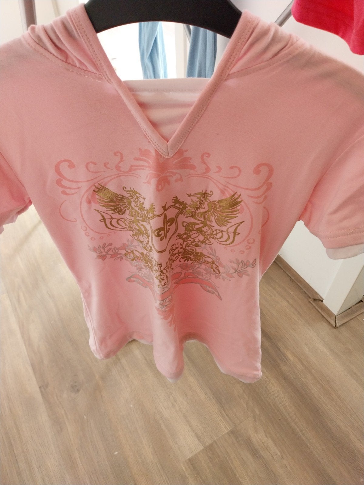T-shirt  met capuchon -maat 14 jaar, Kinderen en Baby's, Kinderkleding | Maat 164, Gebruikt, Meisje, Ophalen of Verzenden, Shirt of Longsleeve