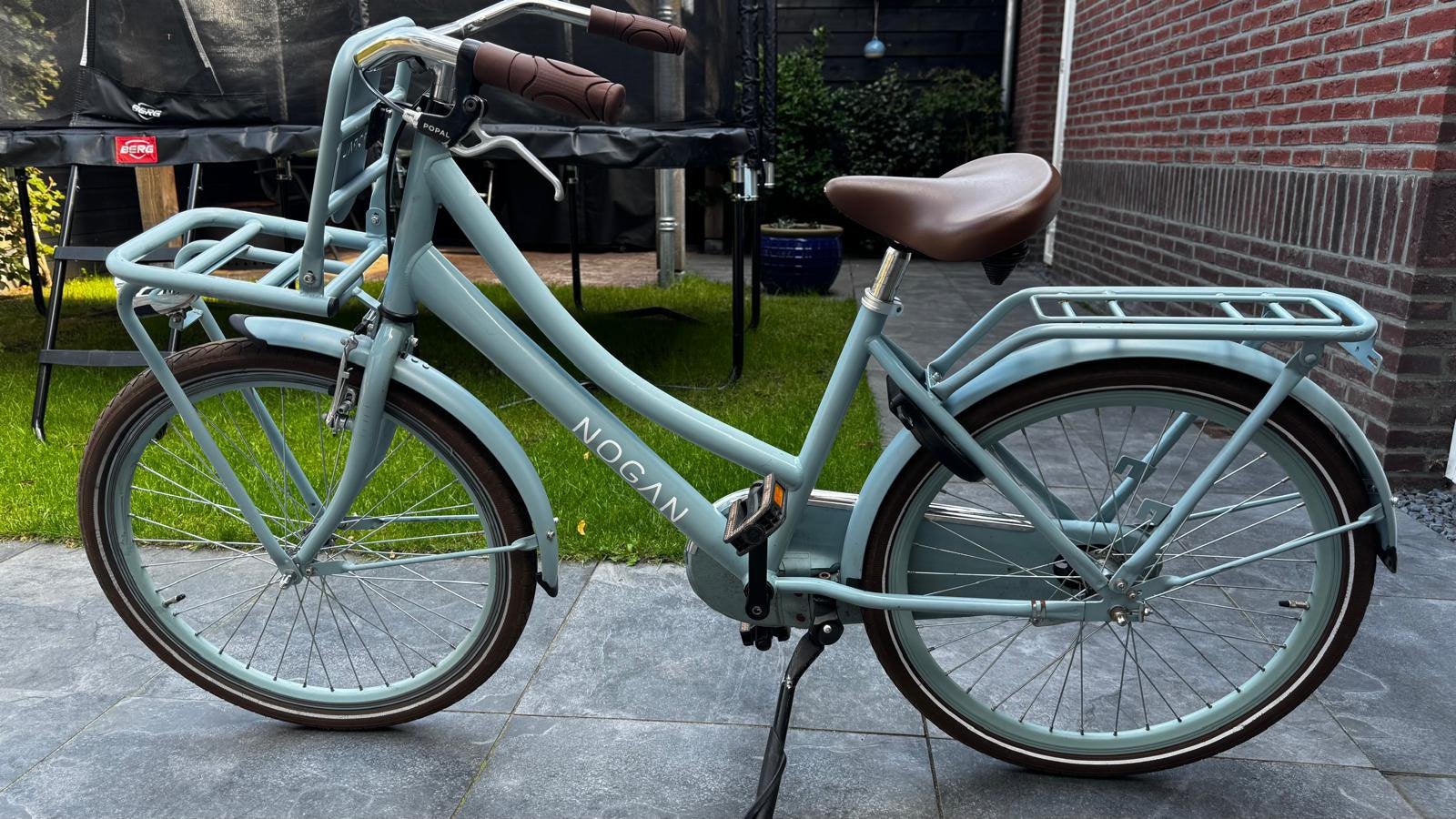 Nogan Cargo Transportfiets 24 inch Meisjesfiets Mat Blauw, Ophalen, Gebruikt, Terugtraprem, 24 inch