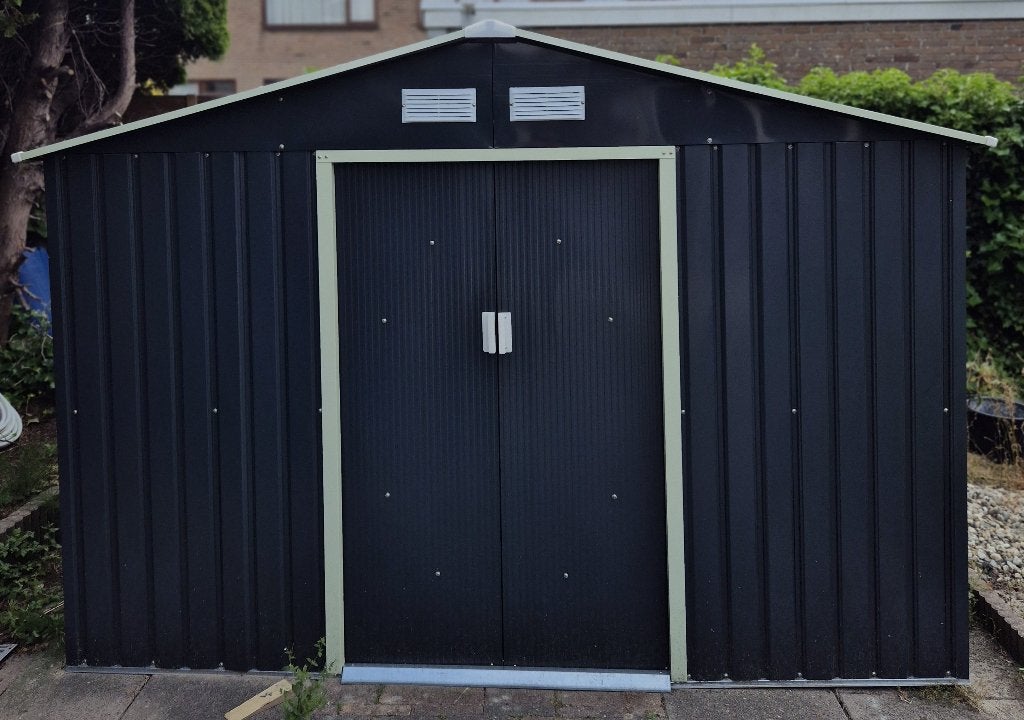 Aluminium Fietsenschuur / berging / tuinhuisje  (ZGAN), Ophalen, Zo goed als nieuw, Metaal, Fietsenberging