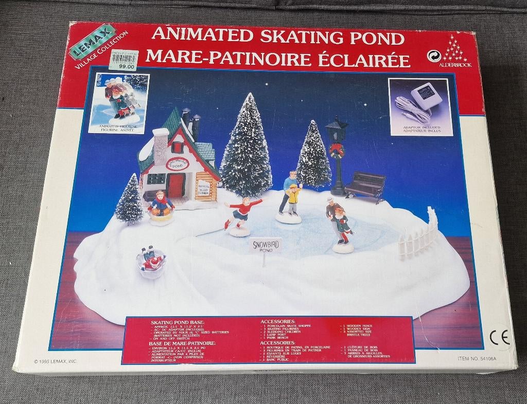 Lemax Animated Skating Pond 54106A, Ophalen of Verzenden, Zo goed als nieuw