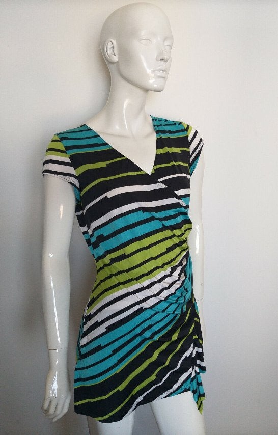 Joseph Ribkoff chique gestreept stretch tuniek mt 42, Overige kleuren, Verzenden, ., Maat 42/44 (L)