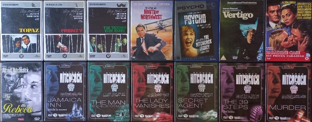 14 Hitchcock films op dvd 1 koop, 1960 tot 1980, Verzenden, Zo goed als nieuw, Vanaf 12 jaar