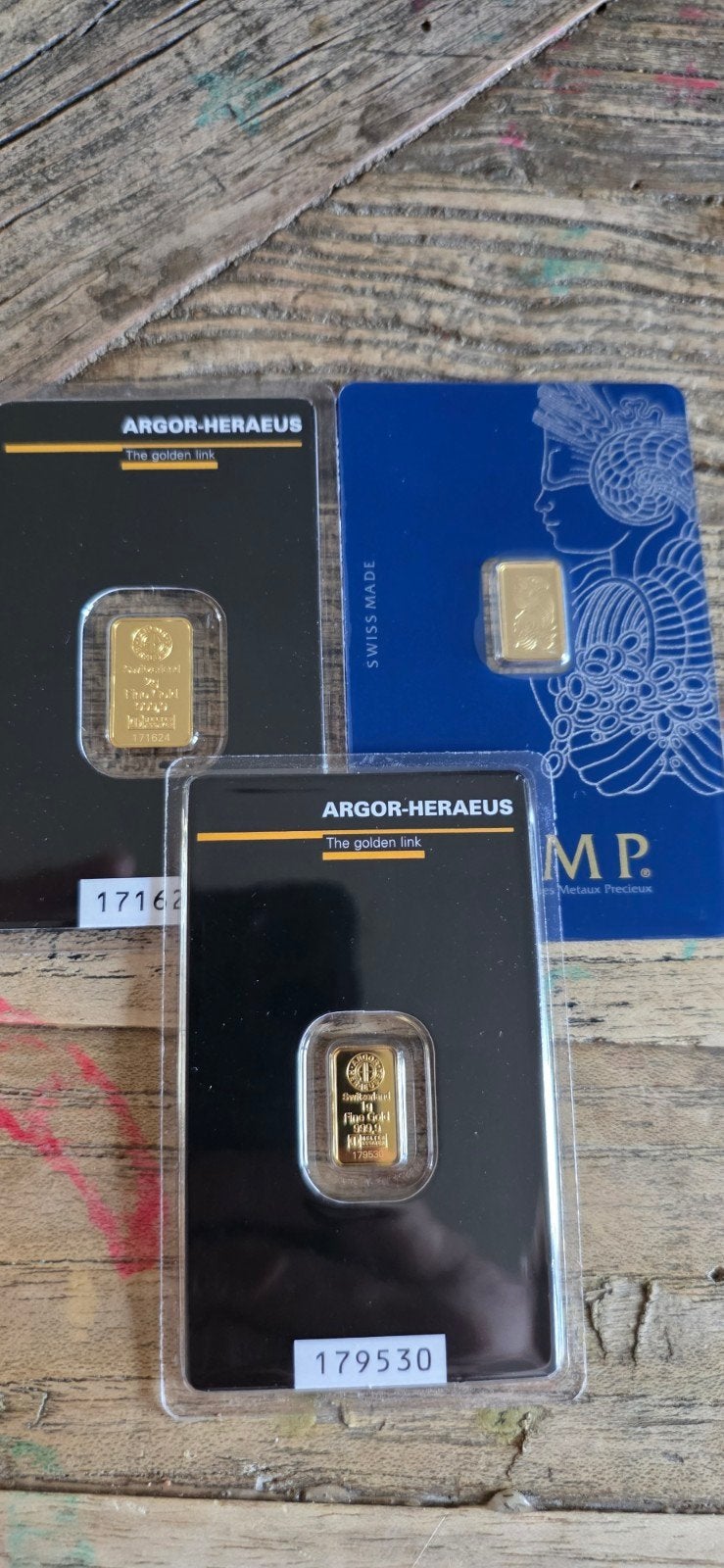 4 gram goudbaren (1x2g, 2x1g) - Argor-Heraeus & PAMP, Ophalen of Verzenden, Goud