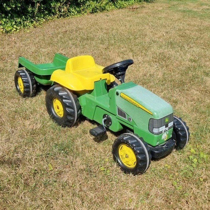 John Deere traptractor met aanhanger (Rolly Toys), Ophalen, Gebruikt, Trapvoertuig