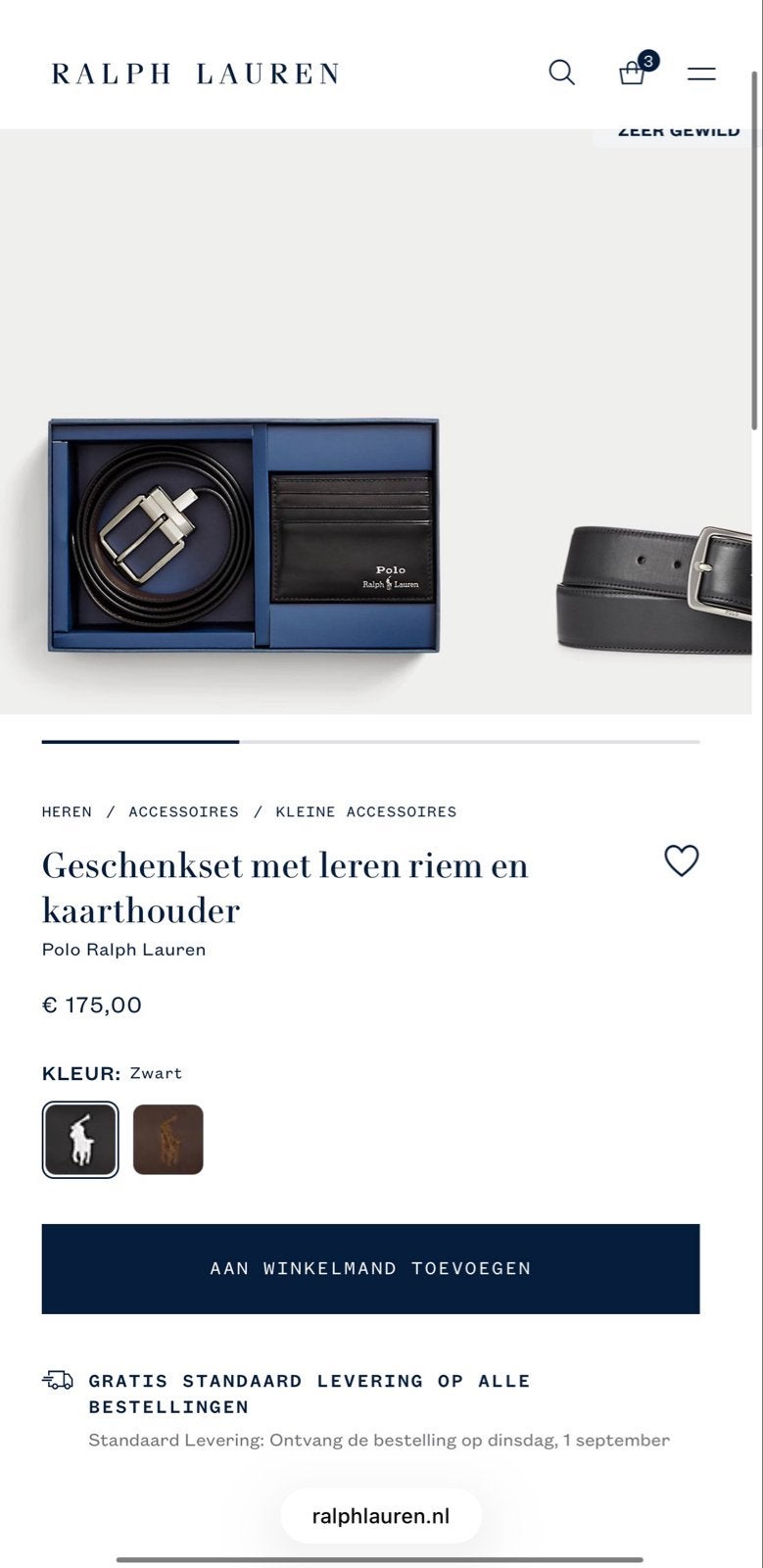 Ralph Lauren Polo giftset, Nieuw, Ophalen of Verzenden, Riem of Ceintuur, Echt leder