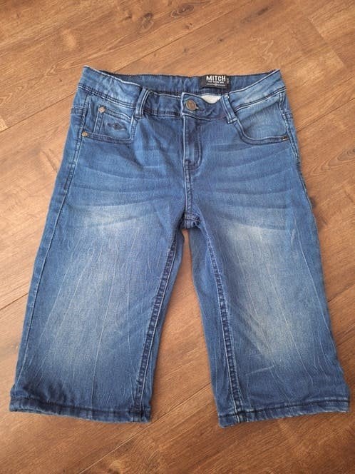 Stoere spijkerbroek shorts Mitch, maat 146/152, Broek, Gebruikt, Ophalen of Verzenden, Jongen