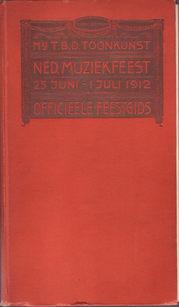 Feestgids Toonkunst Mengelberg 1912, Ophalen of Verzenden, Gelezen, Artiest