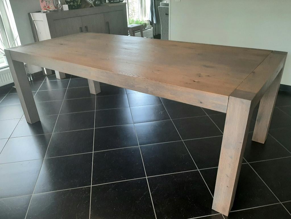 mooie eikenhouten eettafel, Huis en Inrichting, Tafels | Eettafels, Ophalen, Eikenhout, 200 cm of meer, 50 tot 100 cm