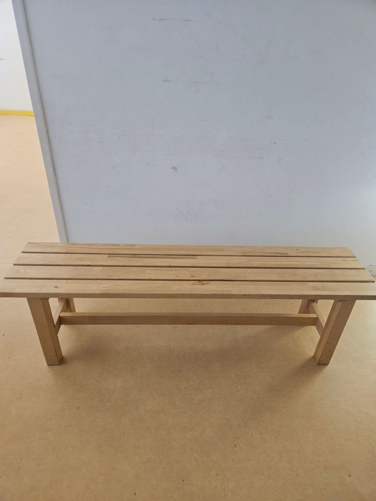IKEA houten bankje 150x35 cm, Ophalen, Minder dan 50 cm, Gebruikt, 125 cm of meer