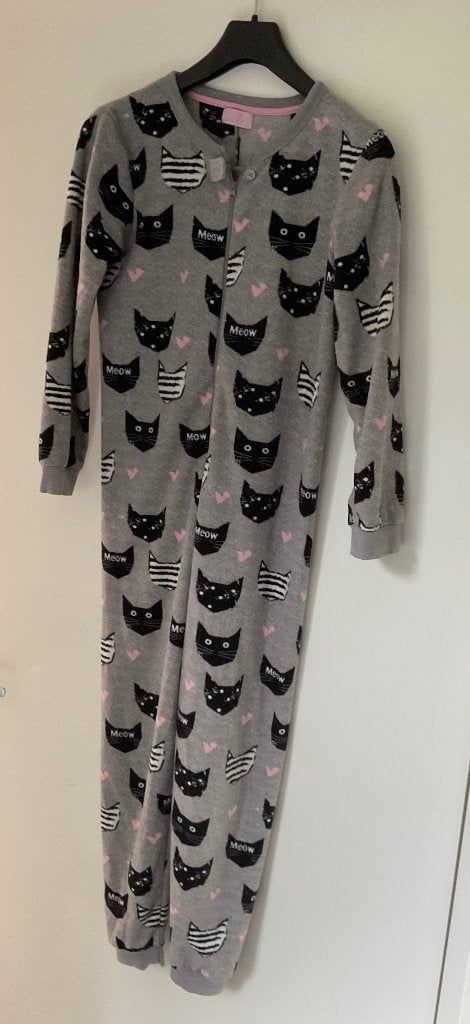 Leuke katten onesie 11-12 jaar, Kinderen en Baby's, Ophalen of Verzenden, Gebruikt, Jongen of Meisje