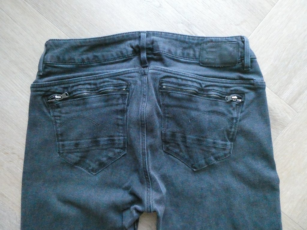 Zwarte Gstar Midge Zip Mid Skinny wmn spijkerbroek, 31-34, Zwart, Ophalen of Verzenden, Zo goed als nieuw, W30 - W32 (confectie 38/40)