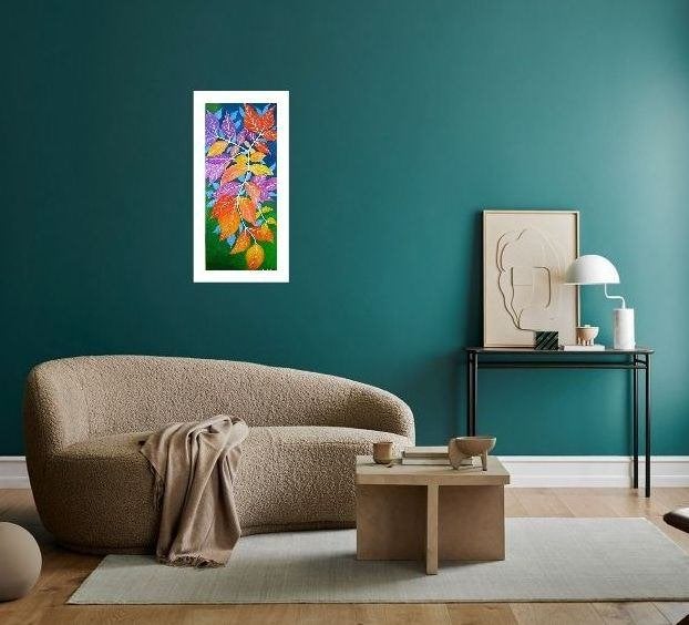 Nieuw vrolijk/ kleurrijk handgeschilderd schilderij, Antiek en Kunst, Kunst | Schilderijen | Modern, Ophalen of Verzenden, Ophangklaar