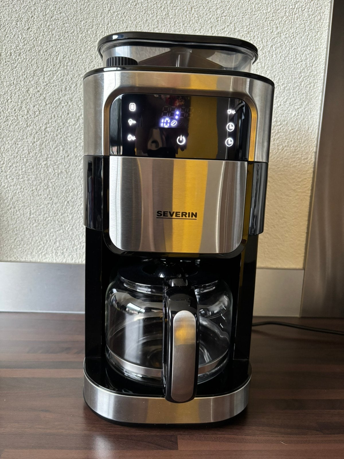 Severin KA 4813 koffiezetapparaat met bonenmaler, 10 kopjes of meer, Ophalen of Verzenden, Zo goed als nieuw, Koffiemachine