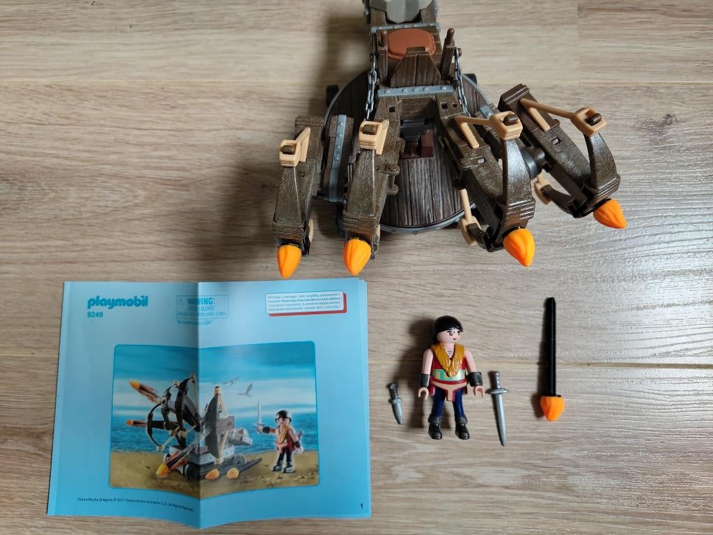 Playmobil Dragons Eret Viervoudige Ballista 9249 ZGAN, Ophalen of Verzenden, Zo goed als nieuw, Complete set
