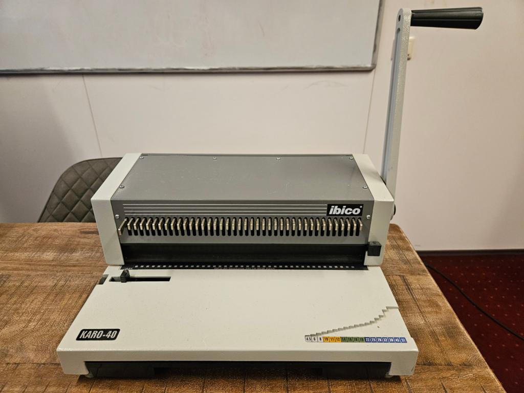 Ibico Karo 40 papierbindmachine, Ophalen