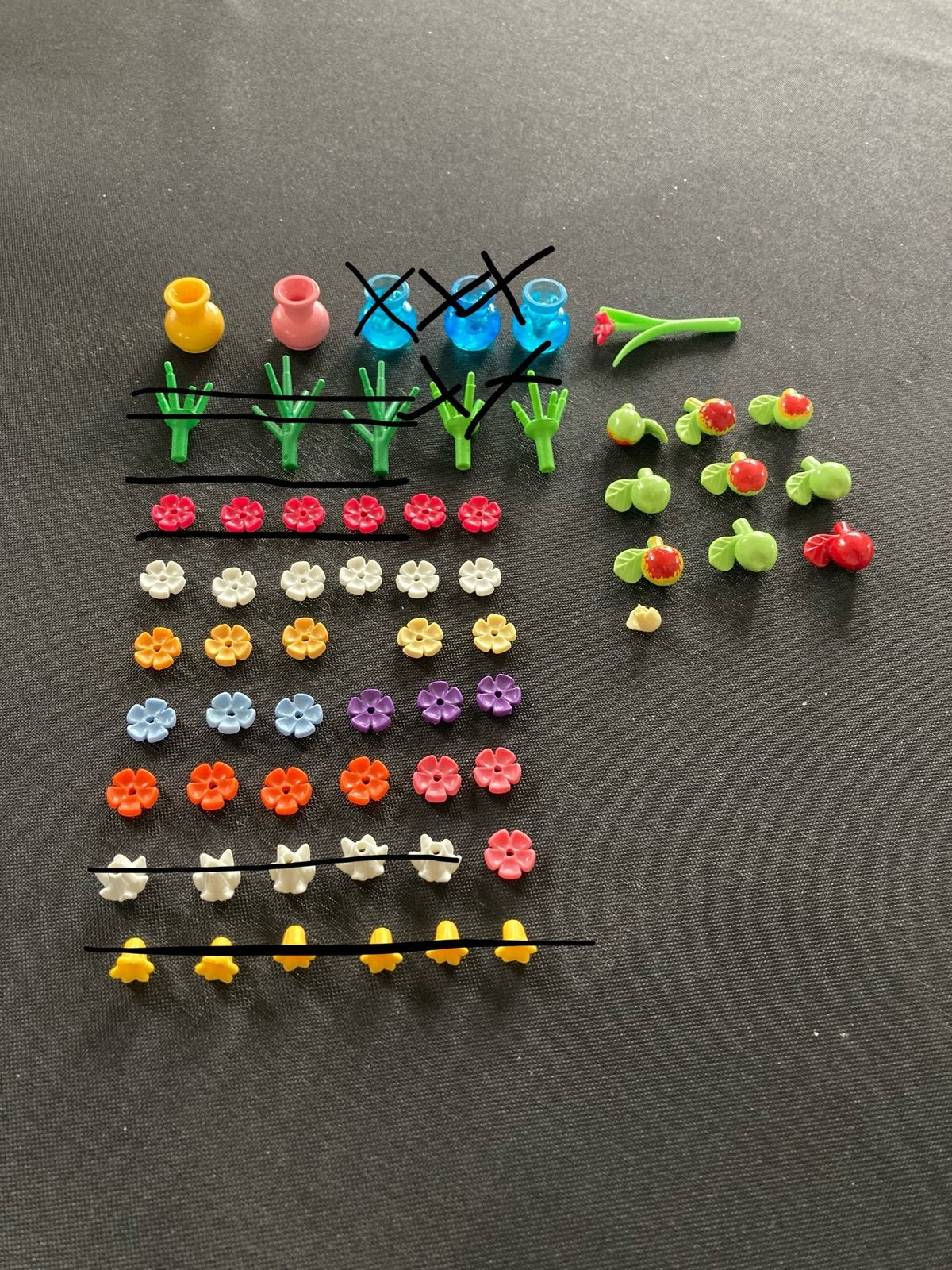 Playmobil vaas, bloemen., Ophalen of Verzenden, Zo goed als nieuw
