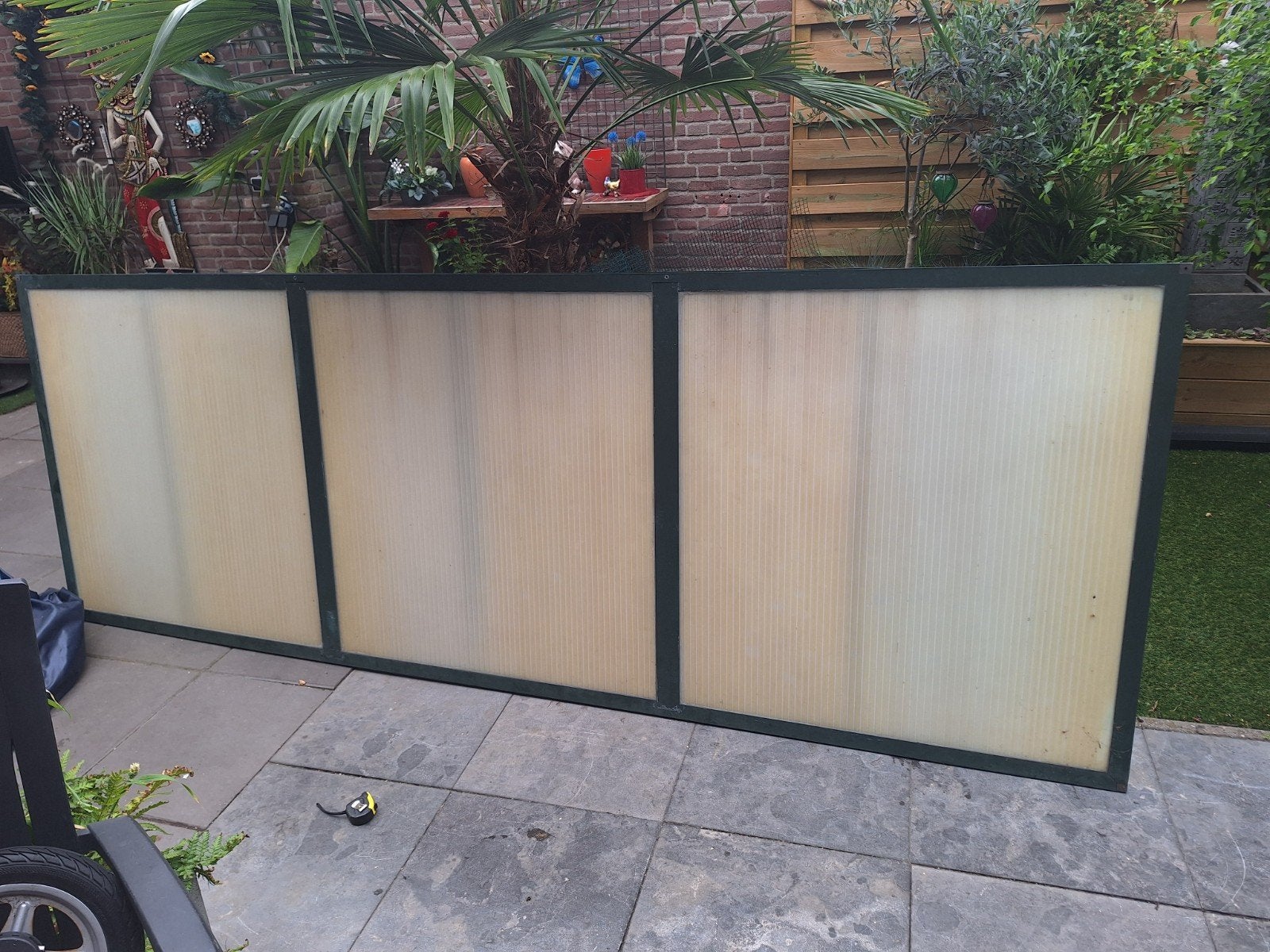 3x Gebruikte Polycarbonaat Platen - Tuin/Terras Afscheiding, Dieren en Toebehoren, Ophalen, Gebruikt, Kunststof