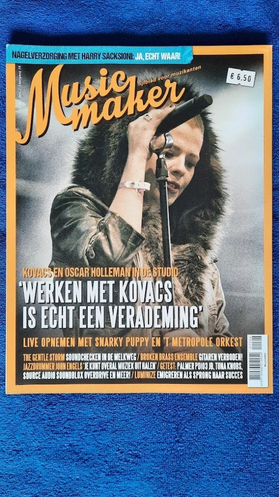 MusicMaker 4-2015 Kovacs Oscar Hollemans The Gentle Storm Jo, Ophalen of Verzenden, Zo goed als nieuw, Muziek, Film of Tv