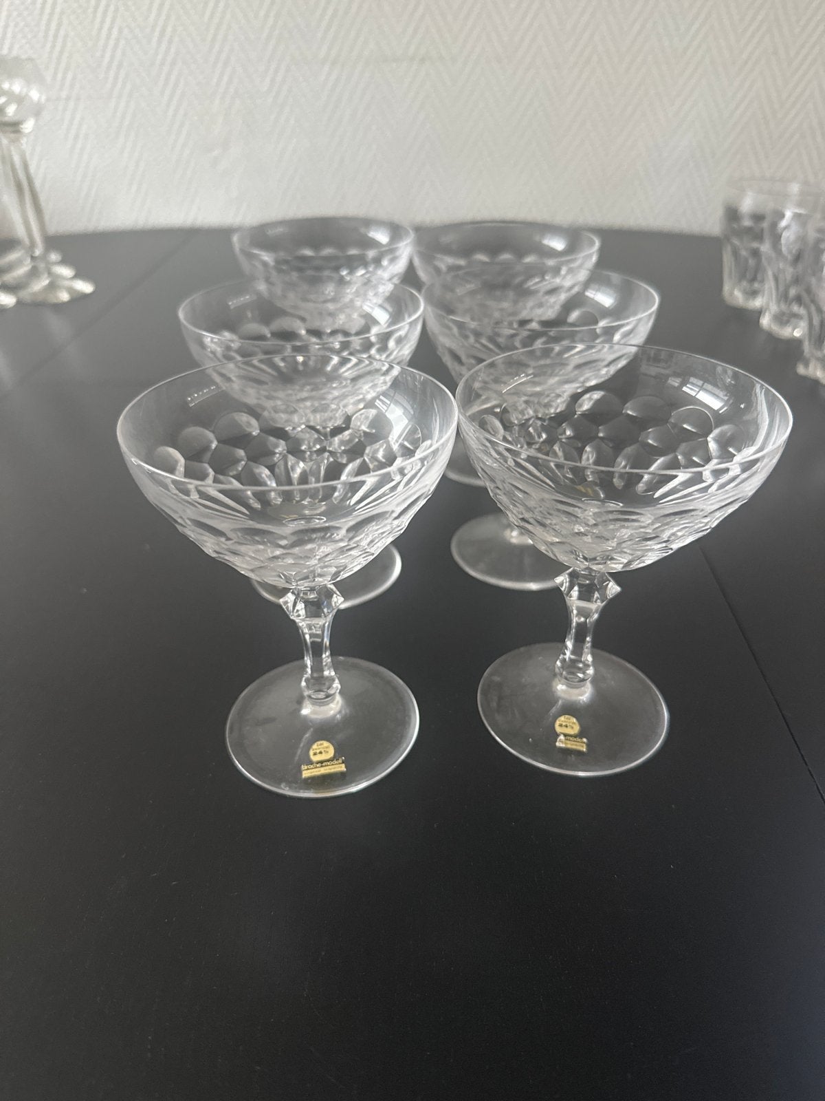 Drache Modell 24% Loodkristal Coupeglazen, Antiek en Kunst, Ophalen of Verzenden