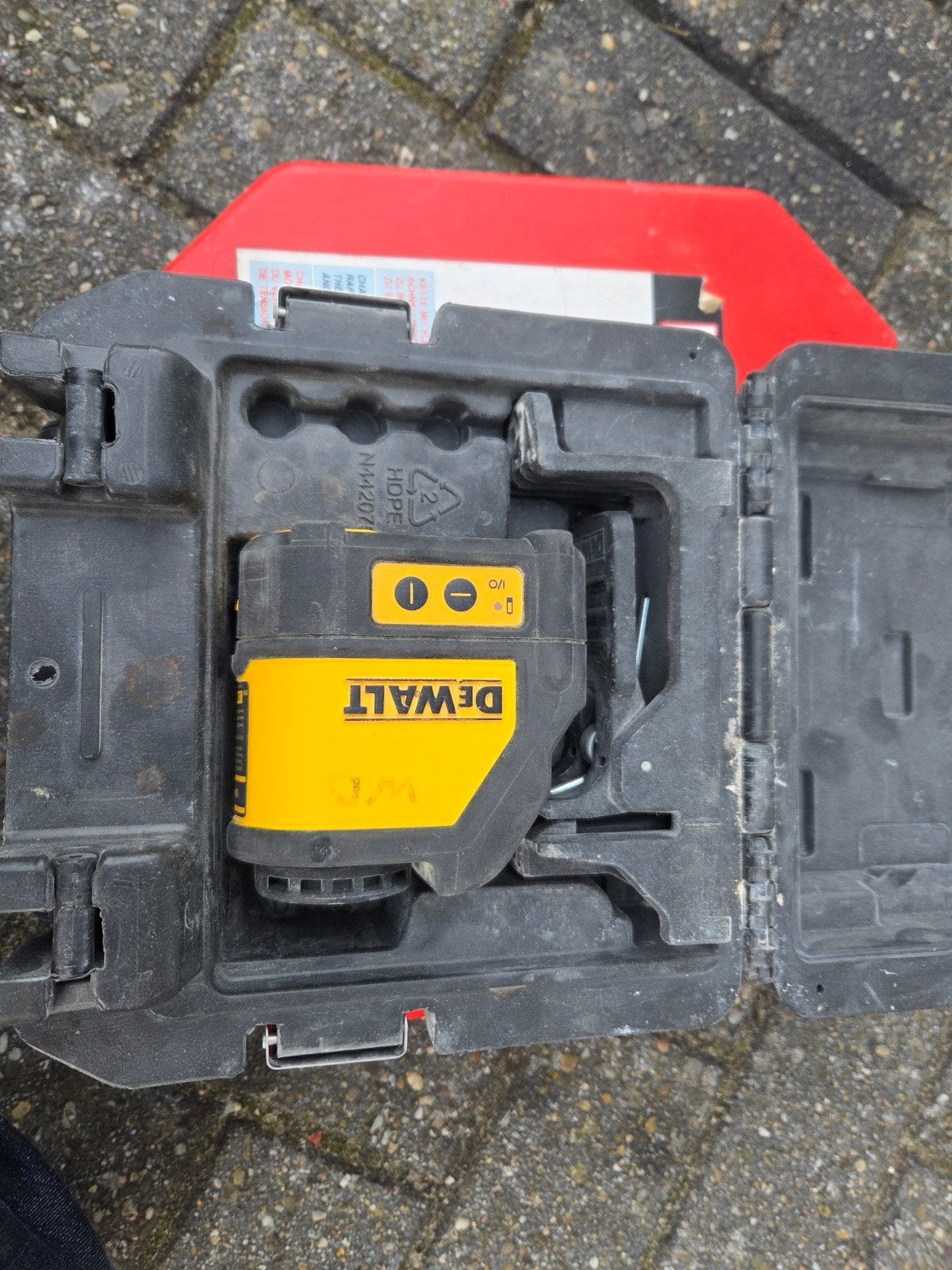DeWalt laserwaterpas in koffer, Ophalen of Verzenden, Gebruikt, Waterpas, DeWalt
