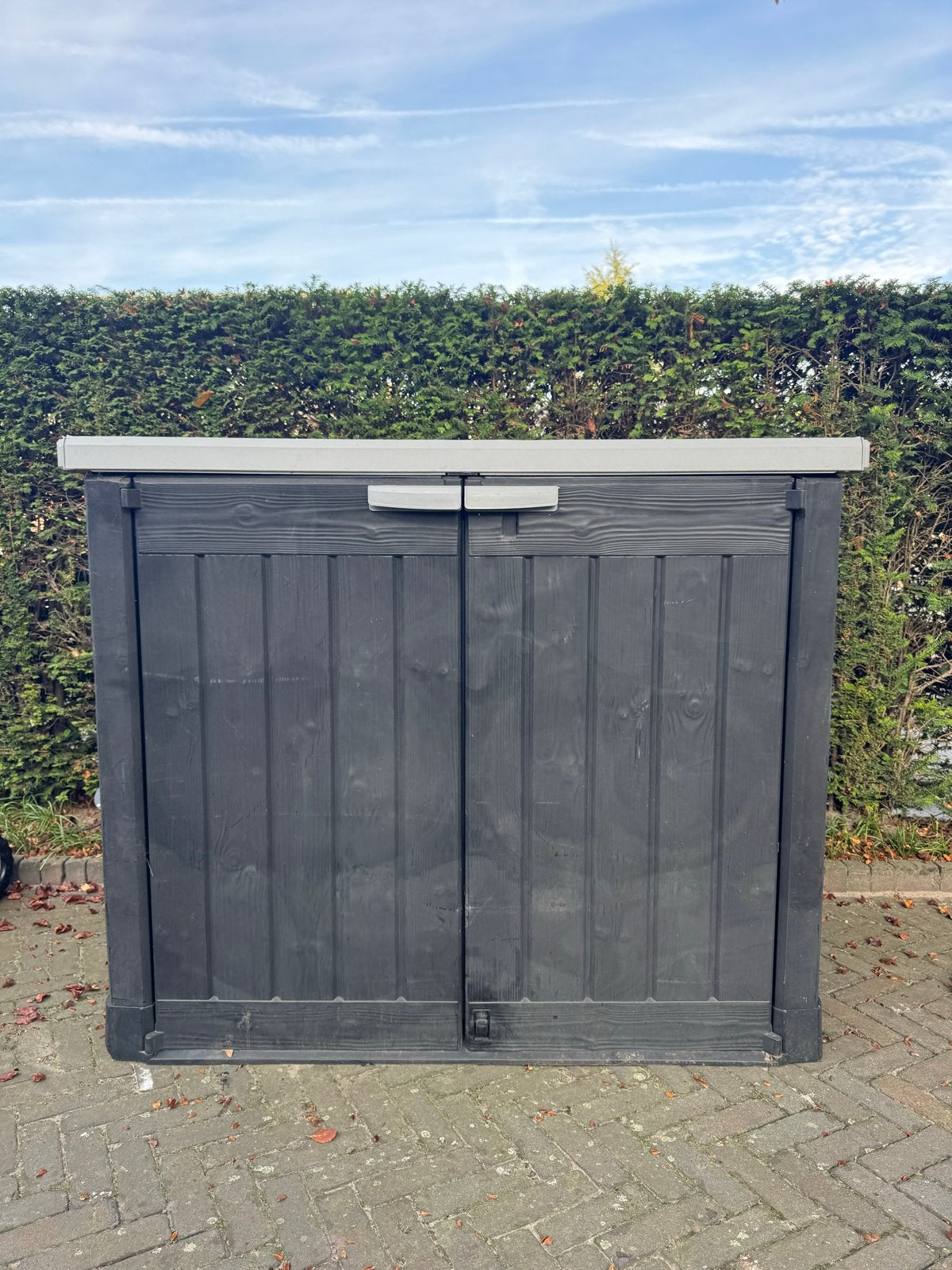 Keter opbergruimte voor 2 kliko's - Zo goed als nieuw, Ophalen, Zo goed als nieuw, Kunststof, Containerberging