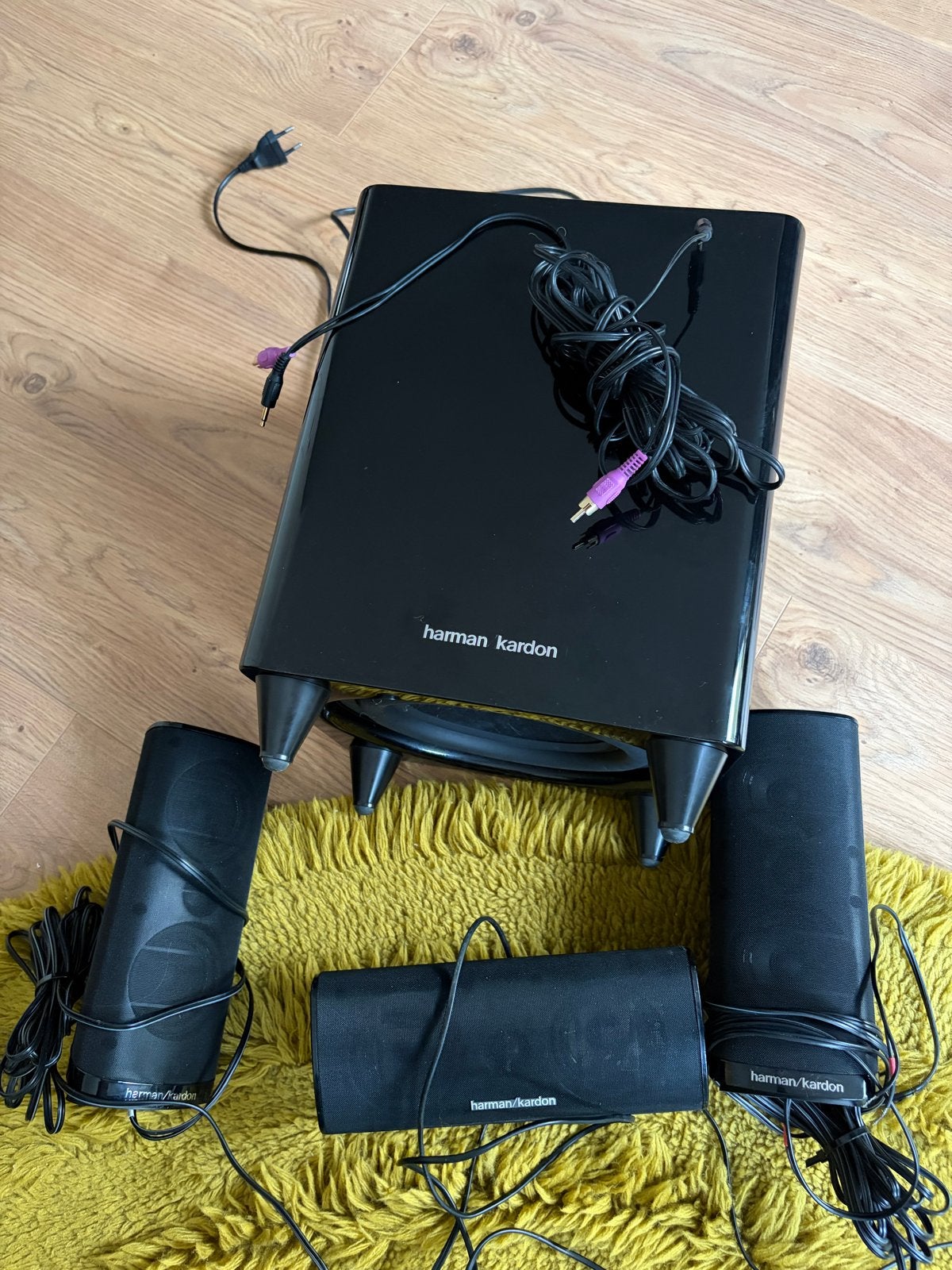 Harman Kardon HKTS210 Subwoofer met 3 speakers, Ophalen of Verzenden, Gebruikt, 3.1-systeem, Overige merken