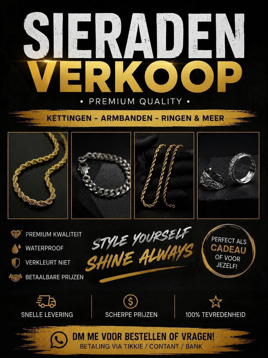 Sieraden, kettingen, brillen en meer - Premium kwaliteit!, Ophalen