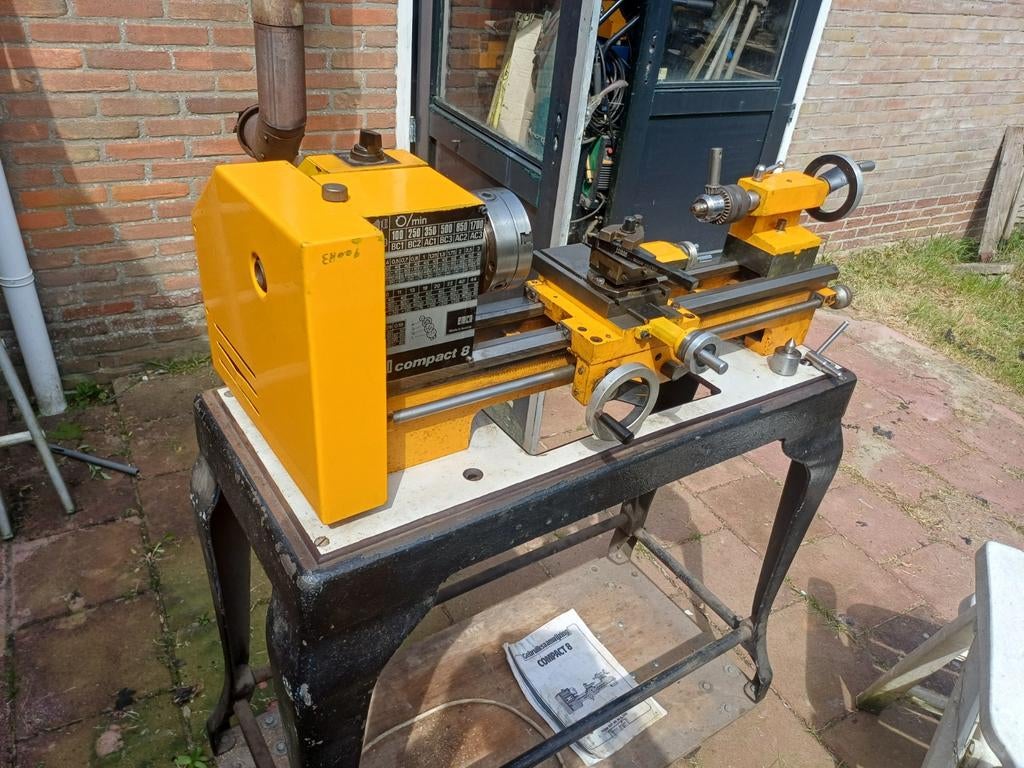 Emco Compact 8 220V Metaaldraaibank, Doe-het-zelf en Verbouw, Draaibanken, Gebruikt, Metaaldraaibank, Minder dan 500 mm, Ophalen