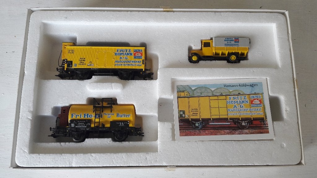 Marklin 48924 wagenset Fritz Homann, Ophalen, Wisselstroom, Wagon, Zo goed als nieuw
