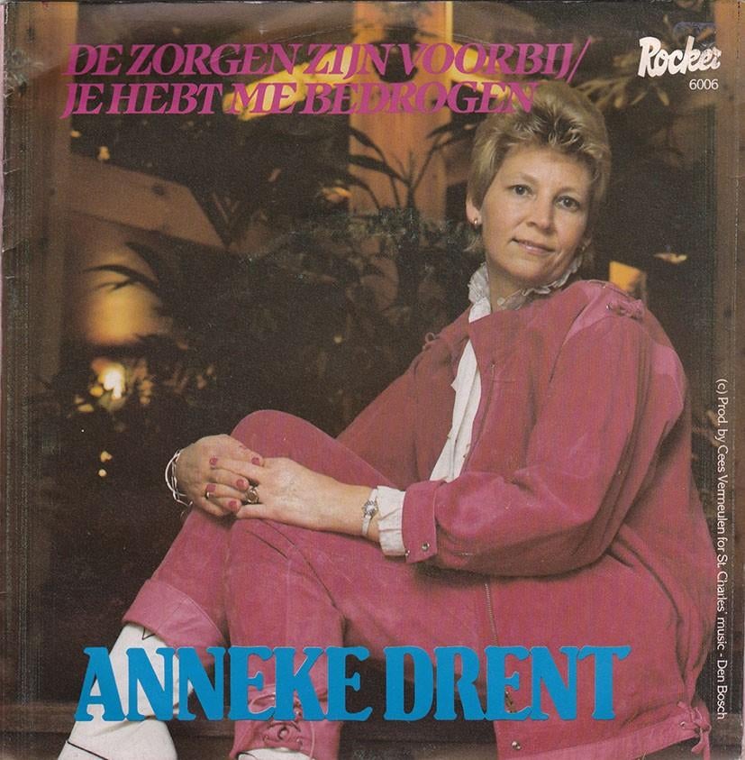 Anneke Drent - De Zorgen Zijn Voorbij 7", 7 inch, Single, Ophalen of Verzenden, Zo goed als nieuw