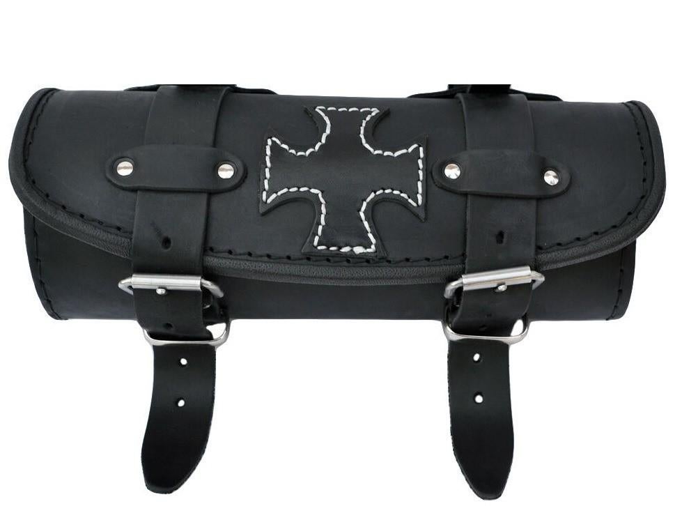 leren Toolrol 28 x 10 cm Mat Zwart Cross, Noord Brabant, Demon Leathers, Verzenden, Nieuw