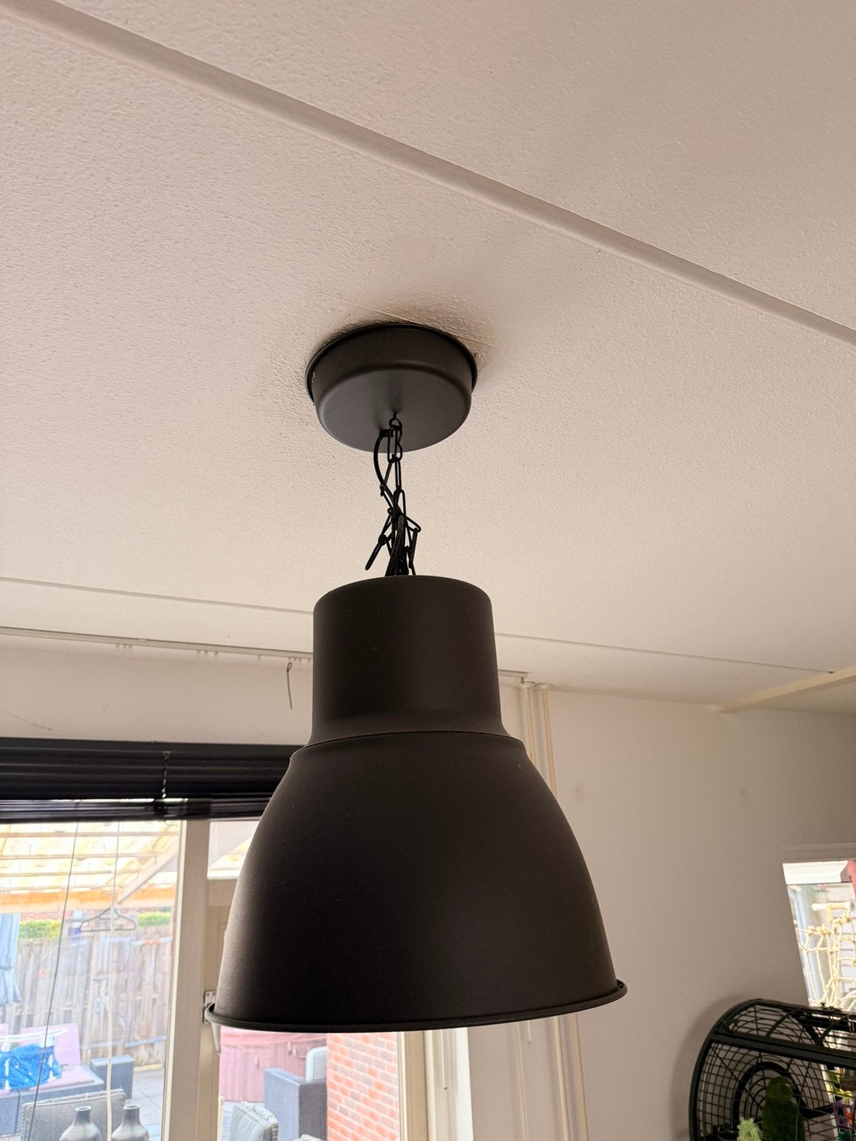 Ikea HEKTAR hanglamp 38cm, Ophalen, Zo goed als nieuw, Metaal, E27 (groot)